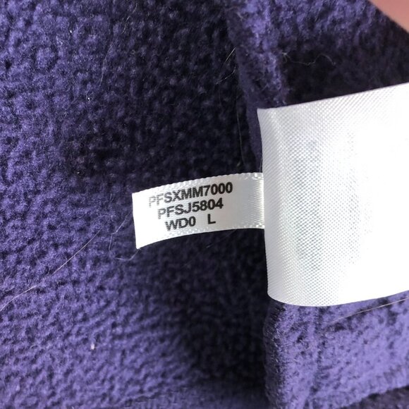 Calvin Klein Women's Fleece Jacket Large Full Zip Mock Neck Purple - Picture 11 of 16